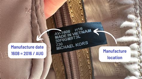 michael kors bag number lookup